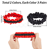 6 Pairs 2 Colors Polyester Elastic Garters DIY-GF0008-61-2