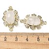 Natural Quartz Crystal Faceted Oval Connector Charms G-G181-06G-08-3