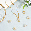 6Pcs Brass Micro Pave Clear Cubic Zirconia Pendants KK-BBC0020-48-3