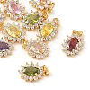 SHEGRACE Brass Micro Pave Cubic Zirconia Pendants XGRQ2O909-446G-1