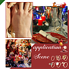 18Pcs 6 6 Style Santa Claus & Christmas Tree & Flower & Deer & Candy Cane Enamel Adjustable Rings Set RJEW-NB0001-03-5