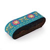 Embroidery Polyester Ribbons SRIB-WH0006-85F-2