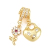 Brass Micro Pave Cubic Zirconia Pendants KK-Z151-11G-1