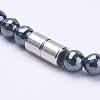 Non-Magnetic Synthetic Hematite Necklaces NJEW-K080-02-3