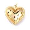 Eco-Friendly Brass Micro Pave Cubic Zirconia with Enamel Pendants X-KK-K268-15G-3