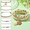 1 Set Bohemian Vacation Style Glass Beaded Stackable Stretch Bracelets Set for Women BJEW-SP0001-13-3
