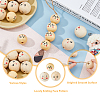 18Pcs 3 Styles Printed Wood Beads WOOD-DC0001-08-4