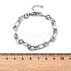 304 Stainless Steel Link Chain Bracelets for Women Men BJEW-A050-01P-5
