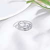 1Pc Stainless Steel Cuff Rings for Women RJEW-LP0002-26P-3