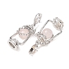 Natural Rose Quartz Pendants GG-CBA0251-04P-06-2
