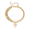 Heart Alloy Charm Bracelets BJEW-JB12775-02-4