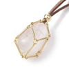 Crystal Holder Cage Necklaces NJEW-JN04586-02-5