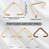 SUNNYCLUE 600Pcs 5 Colors Iron Triangle Rings IFIN-SC0001-55-2