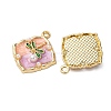 Light Gold Tone Alloy Enamel Pendants ENAM-B028-02KCG-01-2