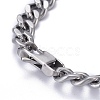 Tarnish Resistant Religion 304 Stainless Steel Cuban Link Chain Bracelets LS-BJEW-P263-H01-P-4