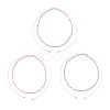 3Pcs 3 Color Glass Seed Braided Beaded Necklaces Set for Women NJEW-JN04117-1