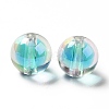 Two Tone UV Plating Rainbow Iridescent Acrylic Beads TACR-D010-03A-02-2