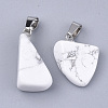 Natural Howlite Pendants G-Q996-09-2