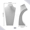 Fiberboard & Flannel Neckleces Display Stands ODIS-WH0061-38A-2