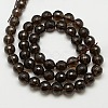 Smoky Quartz Beads Strands X-GSFR6mm176-128-2