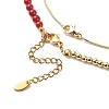 2Pcs 2 Style Alloy Enamel Mushroom Pendant Necklaces Set NJEW-JN04095-7