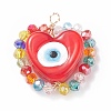 Handmade Evil Eye Lampwork Pendants PALLOY-JF01472-2