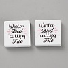 Square Food Grade Eco-Friendly Silicone Focal Beads SIL-SZC0005-21A-03-1