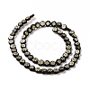 Flat Round Handmade Millefiori Glass Beads LK-R004-55-A-3