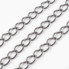 Brass Twisted Chains X-CHC-Q001-5x4mm-B-1
