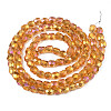 Electroplate Transparent Glass Beads Strands EGLA-N002-13-B03-2