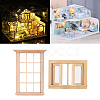 2Pcs 2 Styles Mini-Display Wood Windows DJEW-OC0001-12-6