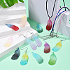 DIY Acrylic Feather Pendant Waxed Cotton Cord Necklace & Earring Making Kits DIY-YW0011-53-4