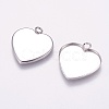 Tarnish Resistant 304 Stainless Steel Pendant Cabochon Settings STAS-E144-076A-1