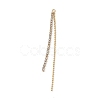 Brass Rhinestone Chain Tassel Big Pendants KK-P227-02G-1