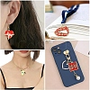 32Pcs 8 Styles Alloy Enamel Pendants ENAM-YW0005-15-6