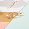 Natural Quartz Crystal Pointed Pendants PALLOY-JF00613-5