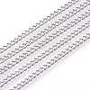 Non-Tarnish 3.28 Feet 201 Stainless Steel Curb Chains X-CHS-L017-22B-1