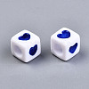 Opaque Acrylic European Beads X-OPDL-S078-09-3