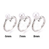 Brass Cuff Ring Settings KK-T076-41P-4