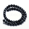 Natural Snowflake Obsidian Beads Strands X-G-I199-36-10mm-2