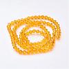 Orange Glass Bicone Beads Strands X-GLAA-S026-12-2