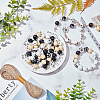 180Pcs 9 Styles Printed Wood Beads WOOD-SC0001-49-4