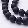 Natural Black Agate Beads Strands G-D543-12mm-2