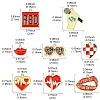 32Pcs 8 Styles Alloy Enamel Pendants ENAM-YW0005-15-3