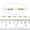 Handmade 304 Stainless Steel & Cat Eye Beaded Chains CHS-L031-02G-2