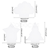 6Pcs Christmas Tree & Star & Cloud Acrylic Board TACR-GA0001-03-4