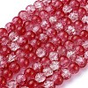Baking Paint Crackle Glass Beads Strands X-CCG-S001-8mm-15-2