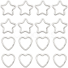 30Pcs 2 Styles Zinc Alloy Split Rings FIND-SP0004-19-1