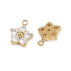 304 Stainless Steel Micro Pave Cubic Zirconia Charms STAS-B088-01G-02-2