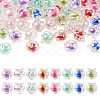 64Pcs 8 Colors UV Plating Rainbow Iridescent Acrylic Beads OACR-TA0001-20-2